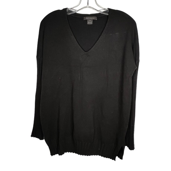 French‎ Connection Black V-Neck Sweater nwot - Picture 1 of 5
